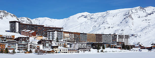 istock ski resort in French Alps 495361202