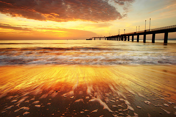 istock Sunrise at Burgas beach 495371980