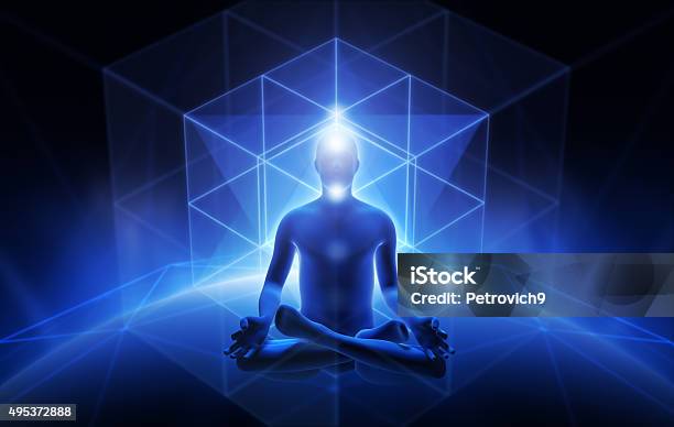 Meditation Of Man Stock Photo - Download Image Now - The Human Body, Vitality, Chakra