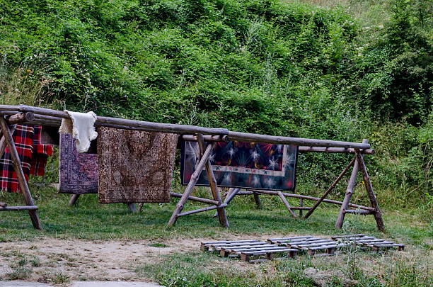 istock Part of drying place at operative workshop with  fulling mill 495375356