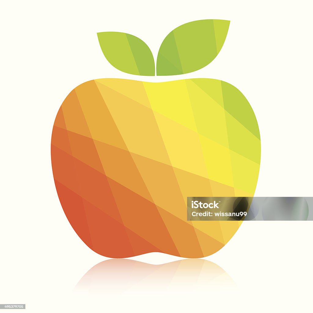 Apple bunte polygonal abstrakte.  Vektor-illustration. - Lizenzfrei Abstrakt Vektorgrafik