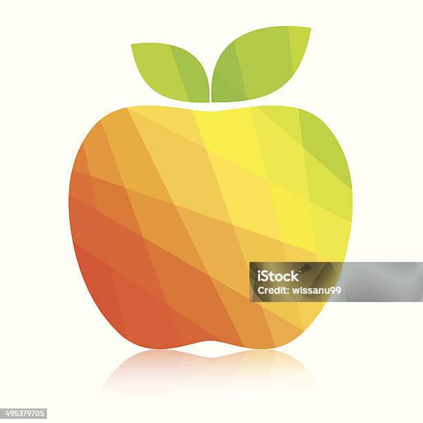 Apple Bunte Polygonal Abstrakte Vektorillustration Stock Vektor Art und mehr Bilder von Abstrakt