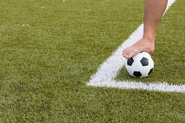 istock Soccer ball on field 495379841