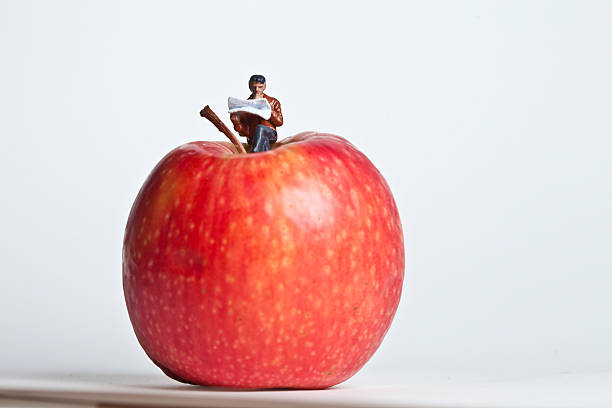 Apple workers juice on a white background