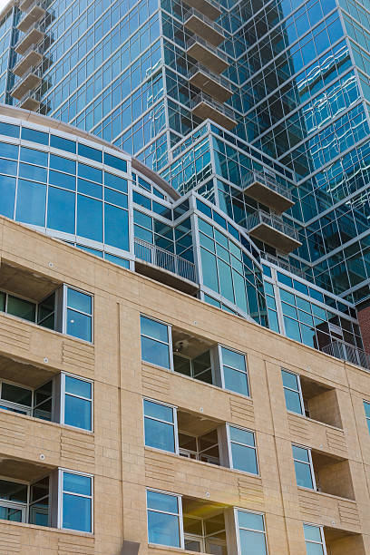 Condominiums Contemporary condominiums at Riverside development. new urbanism stock pictures, royalty-free photos & images