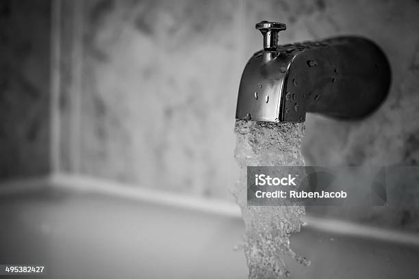 Running Faucet Stock Photo - Download Image Now - Bathtub, Faucet, Running Water