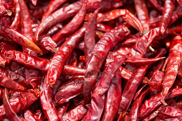 istock Sun dried chili pepper background. 495383813