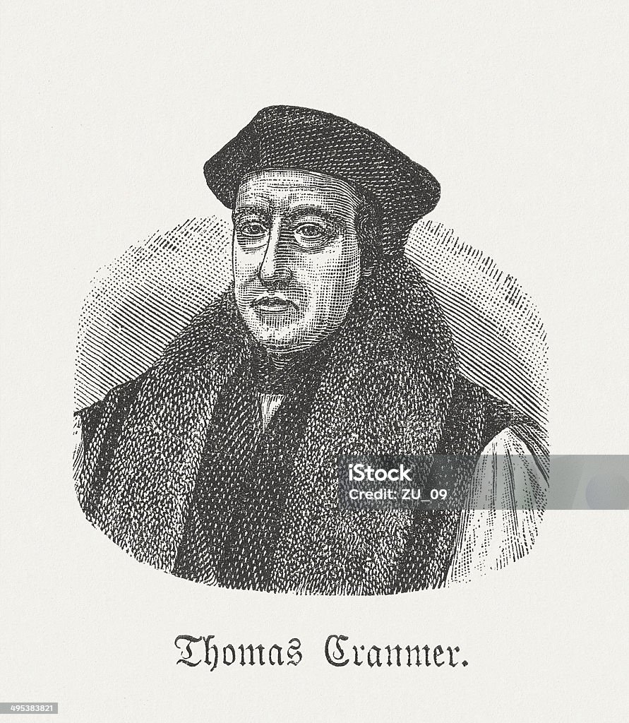 Cranmer - Lizenzfrei Asiatischer Holzschnitt Stock-Illustration
