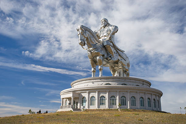 The world's largest statue of Genghis Khan The world's largest equestrian statue. The leader of Mongolia, Genghis Khan. independent mongolia stock pictures, royalty-free photos & images