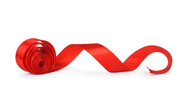 istock roll red ribbon isolated on white background 495389410