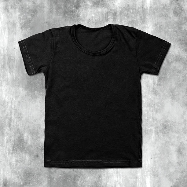 istock Black blank t-shirt on concrete background 495390978
