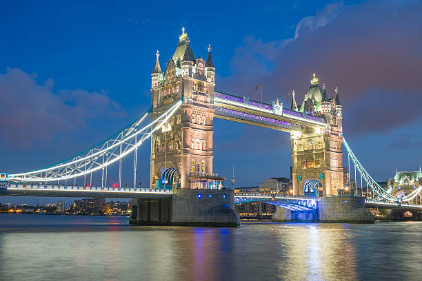 istock Tower Bridge at night twilight London, England, UK 495415307