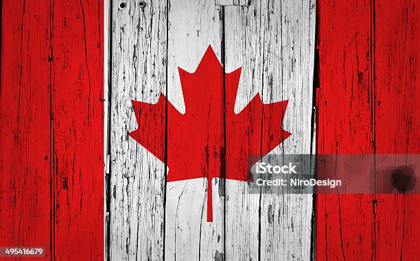 Canada Flag Grunge Background Stock Photo - Download Image Now - Aging Process, Ancient, Antique