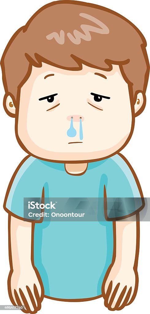 Ill Man Runny Nose Cartoon Vector Stock Illustration - Download Image Now -  2015, Adult, Allergy - iStock