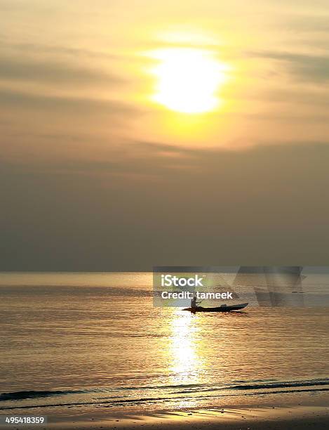 Sunset Stock Photo - Download Image Now - Canoeing, In Silhouette, Kayak