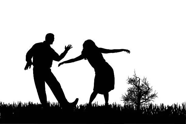 Photo of Vector silhouette of couple.