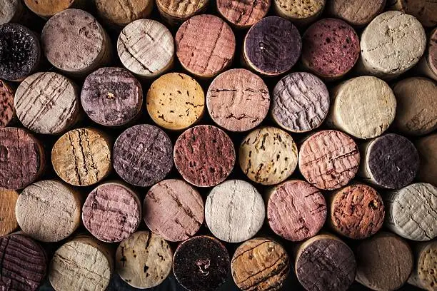  Background of wine corks  close-up horizontal