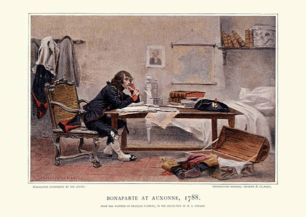 napoleon i w auxonne, 1788 - napoleon stock illustrations