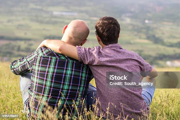 Loving Gay Couple Stock Photo - Download Image Now - Adult, Adults Only, Autumn