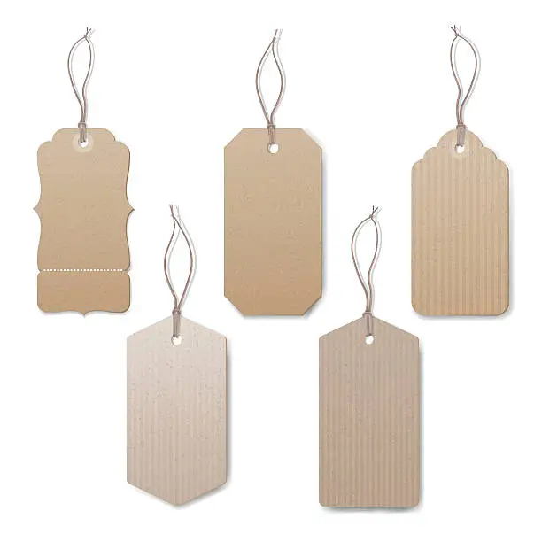 Vector illustration of Empty vintage tags