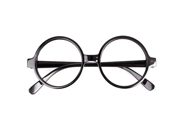 Óculos Olho Negro vista frontal isolado em fundo branco - fotografia de stock