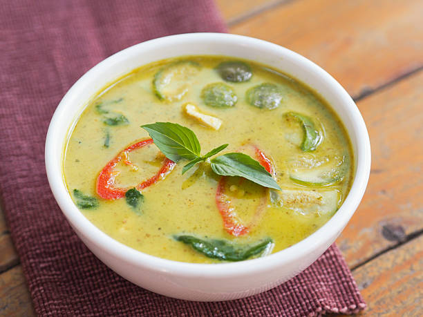 istock Chicken Green Curry, Green curry chicken in coconut milk 495421040