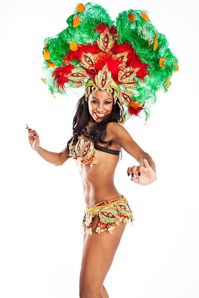 Brazilian Samba Dancer Brazilian wearing Samba Costume samba dancing stock pictures, royalty-free photos & images