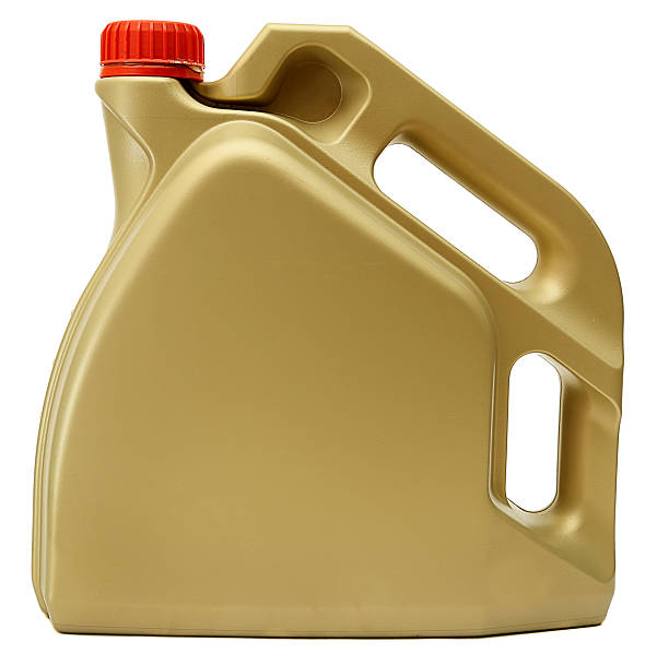 istock Plastic bottles from automobile oils isolated on white background 495421690