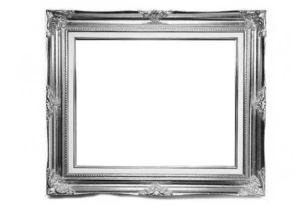 Luxury Louise photo frame over white background,isolated object and copy space