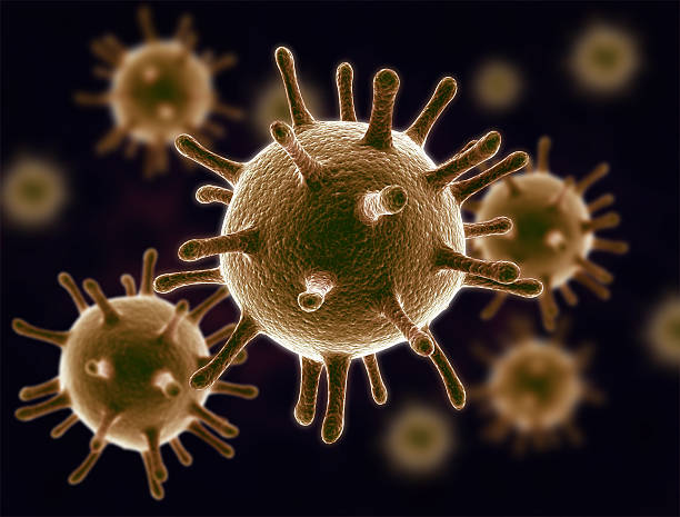 zakażonych wirusem organizmu. - virus molecular structure healthcare and medicine russian influenza zdjęcia i obrazy z banku zdjęć