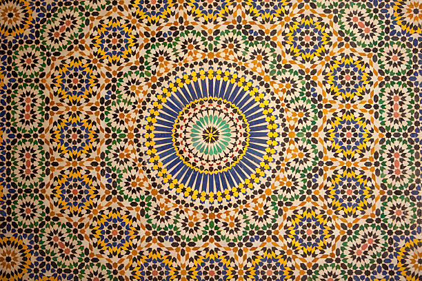 istock Detail of tile work at Kasbah Telouet. 495421826