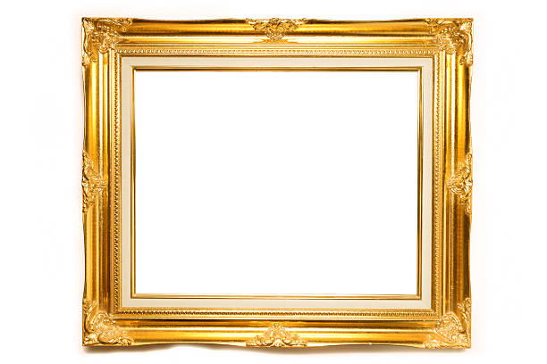 istock Gold luxury Louise photo frame over white background 495422048