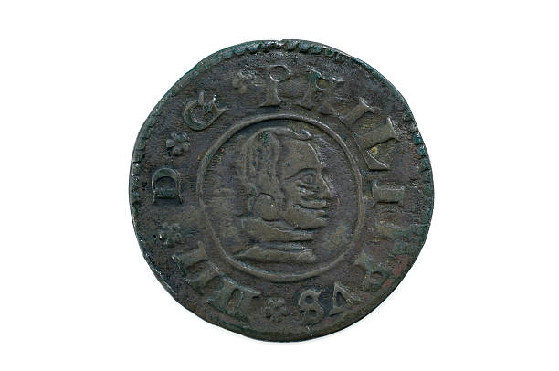 istock Felipe IV, 1663, 16 Maravedis, spain coin 495436306