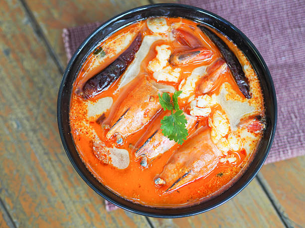 istock Tom Yum Kung, Sour prawn soup 495437578