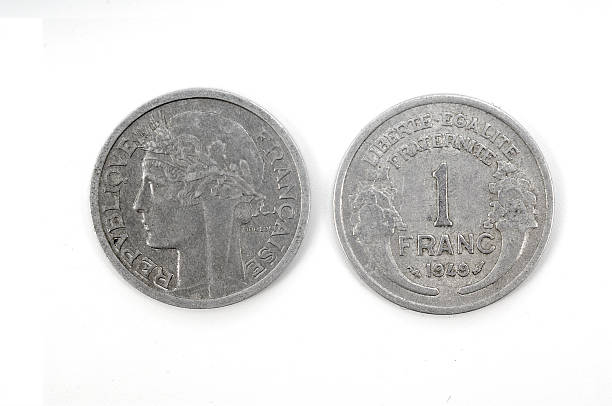 istock One franc  french coin from 1949 495438896