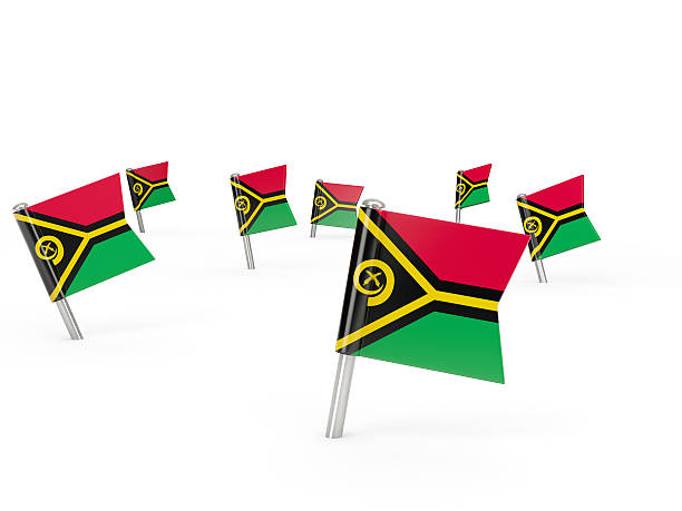 istock Square pins with flag of vanuatu 495441382