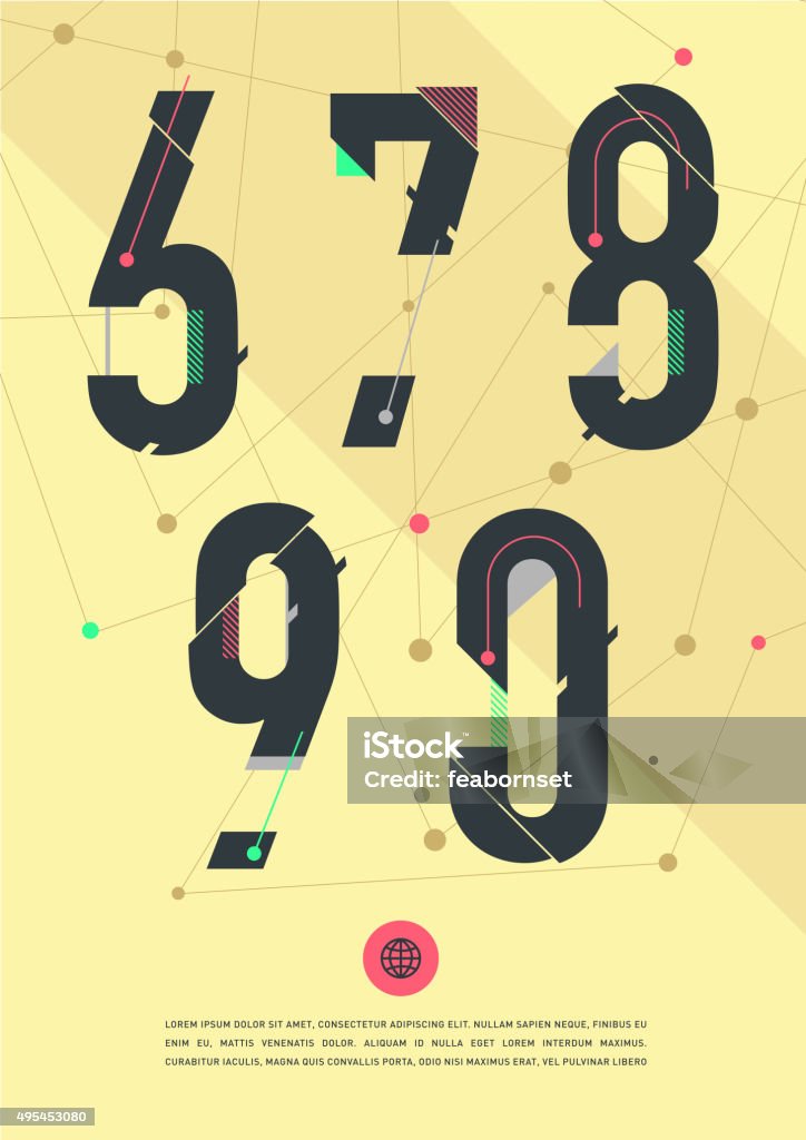 Vector Graphic Numbers In A Set Stock Illustration - Download Image Now ...