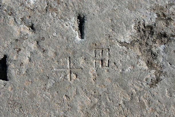 istock historical mark on the stone 495453660
