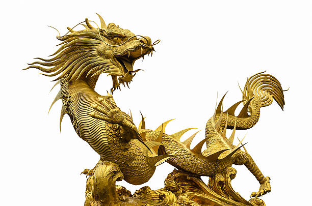 istock golden Chinese dragon statue 495458504