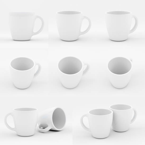 istock Mockup of white china cup 495467548