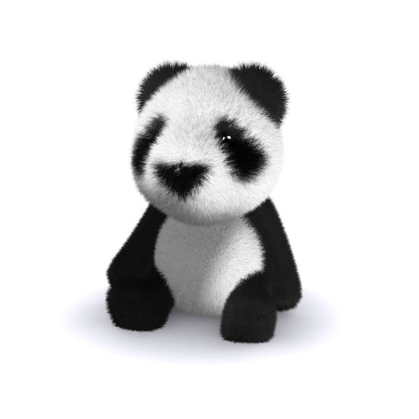 istock 3d Baby panda sitting down 495469197