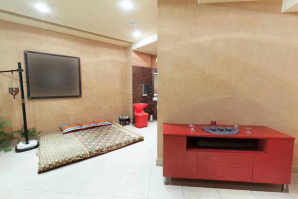 istock Floor mat for Thai massage in spa center 495471023