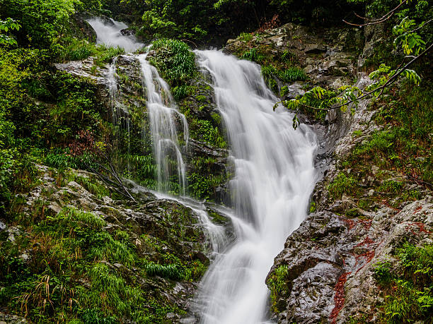 istock Huihang Ancient Trail Hiking, waterfall and river in slow shutte 495471777