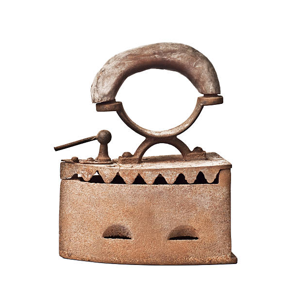 old smoothing-iron isolated on white background