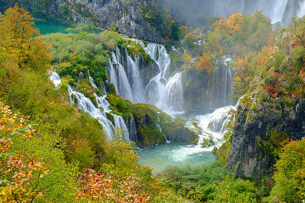 istock Waterfall the Plitvice Lakes in autumn 495472258
