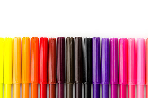 istock Color pen isolated on white background 495472285