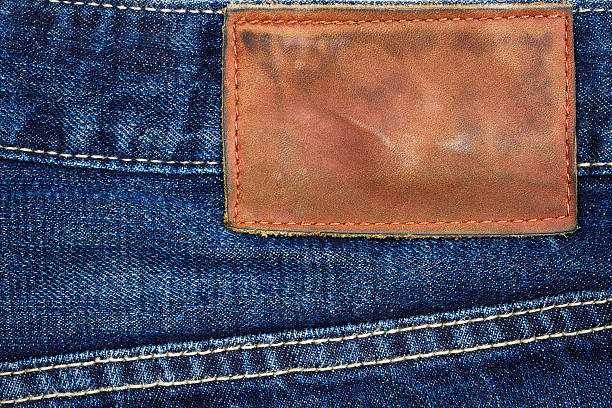 istock Label sewed on a blue jeans 495473407