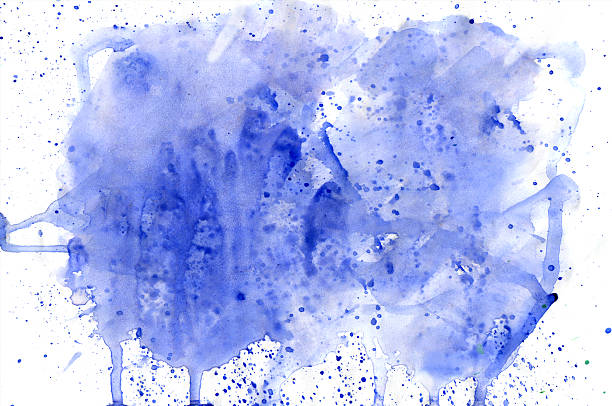 Blue watercolor background. stock photo