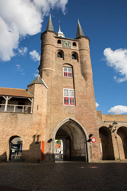 istock Old city gate built with red bricks, Zuidhavenpoort,  Zierikzee, Netherlands 495473646