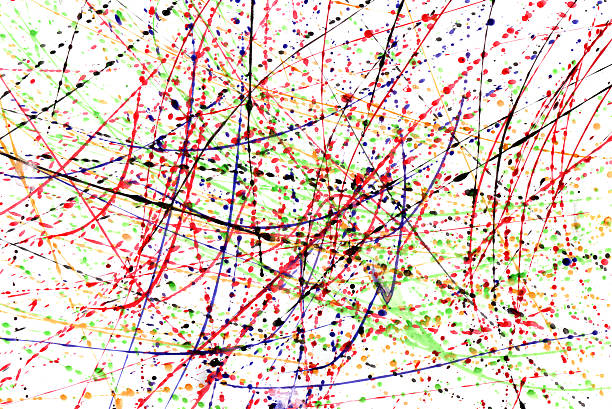 istock Watercolor background. Colored lines. 495474458